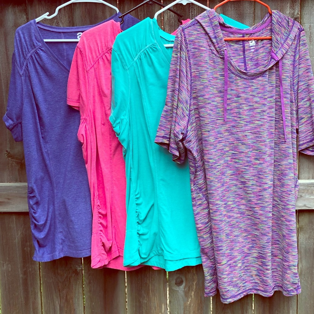 Four workout shirts from avenue